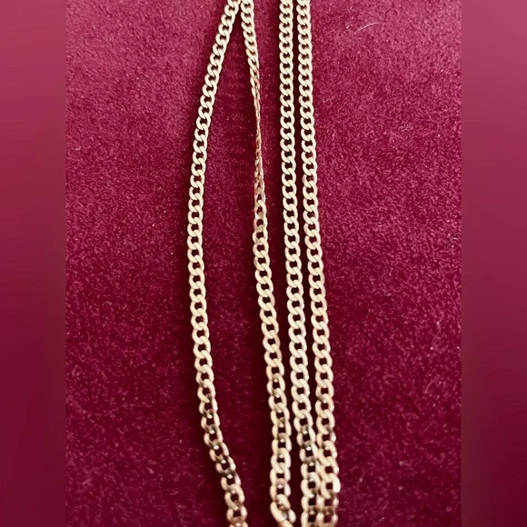 14k Gold vermeil 925 curb chain - Picture 5 of 6
